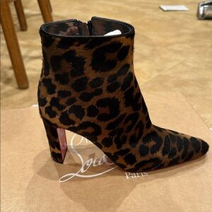 Christian Louboutin Leopard Ankle Booties